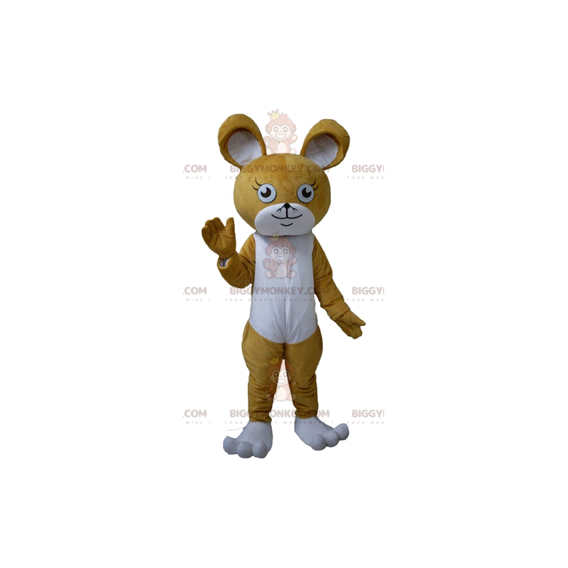 Brown and White Rabbit Mouse BIGGYMONKEY™ Mascot Costume -