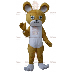 Fantasia de mascote BIGGYMONKEY™ de rato de coelho marrom e