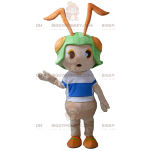 Costume de mascotte BIGGYMONKEY™ de fourmi rose avec un casque