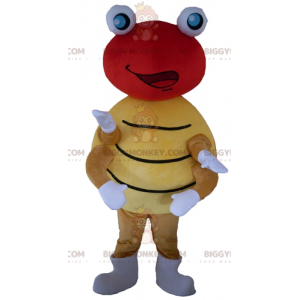 Costume de mascotte BIGGYMONKEY™ de coccinelle rouge et jaune à