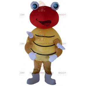 Costume de mascotte BIGGYMONKEY™ de coccinelle rouge et jaune à