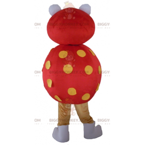 Red and Yellow Polka Dot Ladybug BIGGYMONKEY™ Mascot Costume -