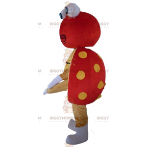 Röd och gul prickig nyckelpiga BIGGYMONKEY™ maskotdräkt -