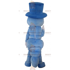 Costume mascotte BIGGYMONKEY™ bruco locusta insetto blu -