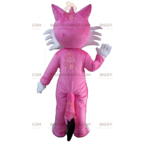 Costume de mascotte BIGGYMONKEY™ de renard rose et blanc mignon