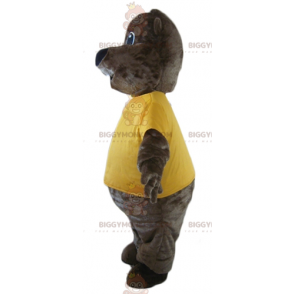 Costume de mascotte BIGGYMONKEY™ de castor marron avec un