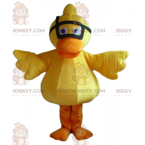 BIGGYMONKEY™ Disfraz de mascota de pato amarillo y naranja con