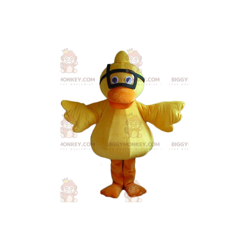 Costume de mascotte BIGGYMONKEY™ de poussin de canard jaune et