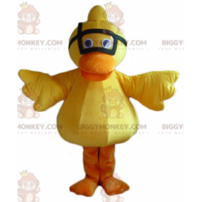 BIGGYMONKEY™ gul og orange andekylling maskotkostume med maske