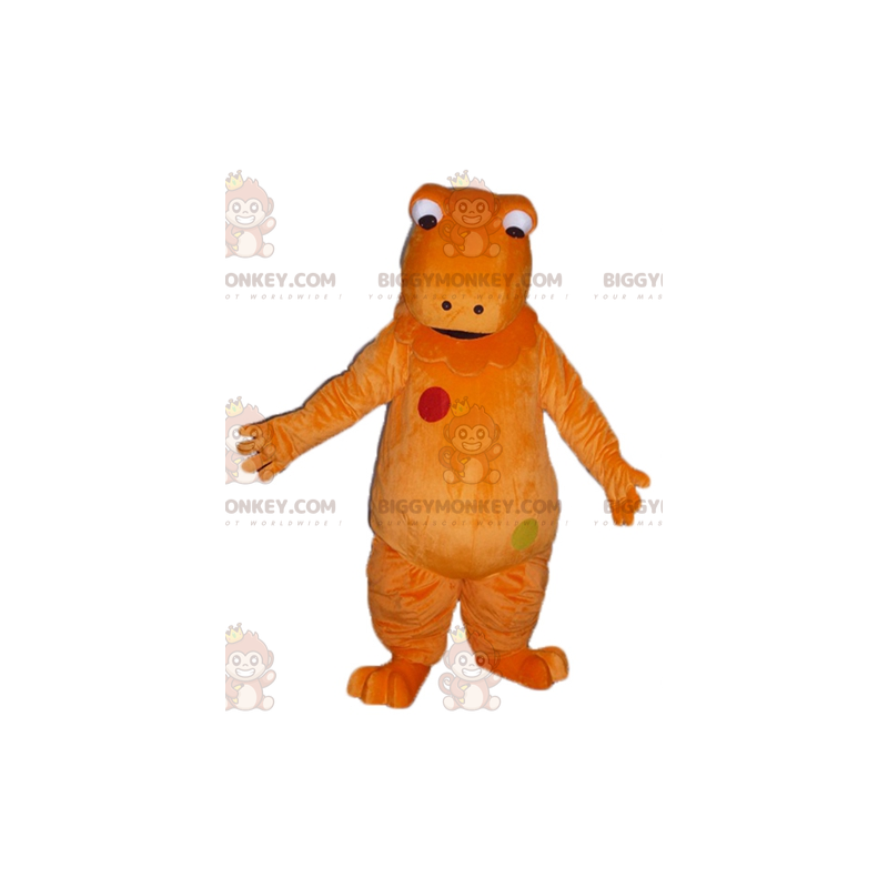 Costume de mascotte BIGGYMONKEY™ de Casimir dinosaure orange de