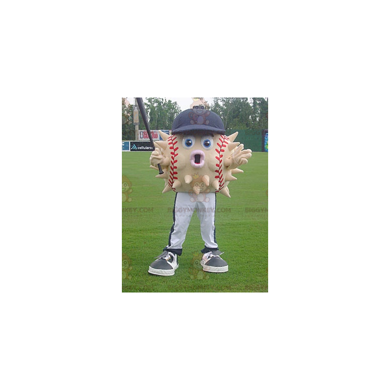 BIGGYMONKEY™ baseball diodon mascot costume with cap –