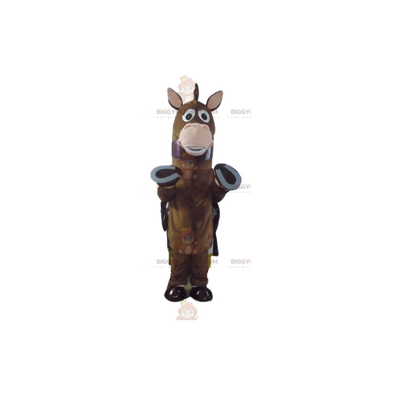 Brown Colt Horse BIGGYMONKEY™ Maskotdräkt med Cape -