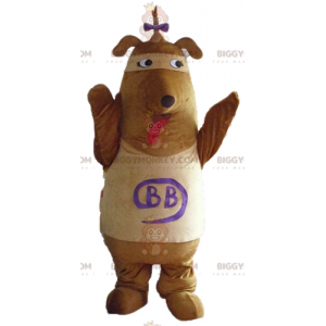 Brauner und hellbrauner Hund BIGGYMONKEY™ Maskottchen-Kostüm