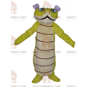 Costume de mascotte BIGGYMONKEY™ de serpent vert et blanc beau