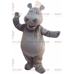 Söt och fantastisk grå flodhäst BIGGYMONKEY™ maskotdräkt -