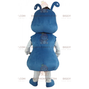 Blau-weißes Insekten-Ameisen-BIGGYMONKEY™-Maskottchen-Kostüm -