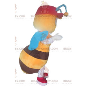 Costume de mascotte BIGGYMONKEY™ d'abeille jaune et marron avec