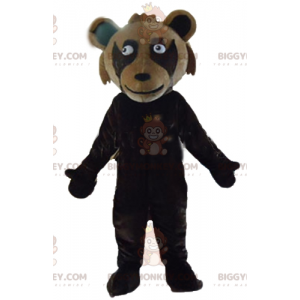Disfraz de mascota TeddyMONKEY™ marrón gigante de dos tonos -