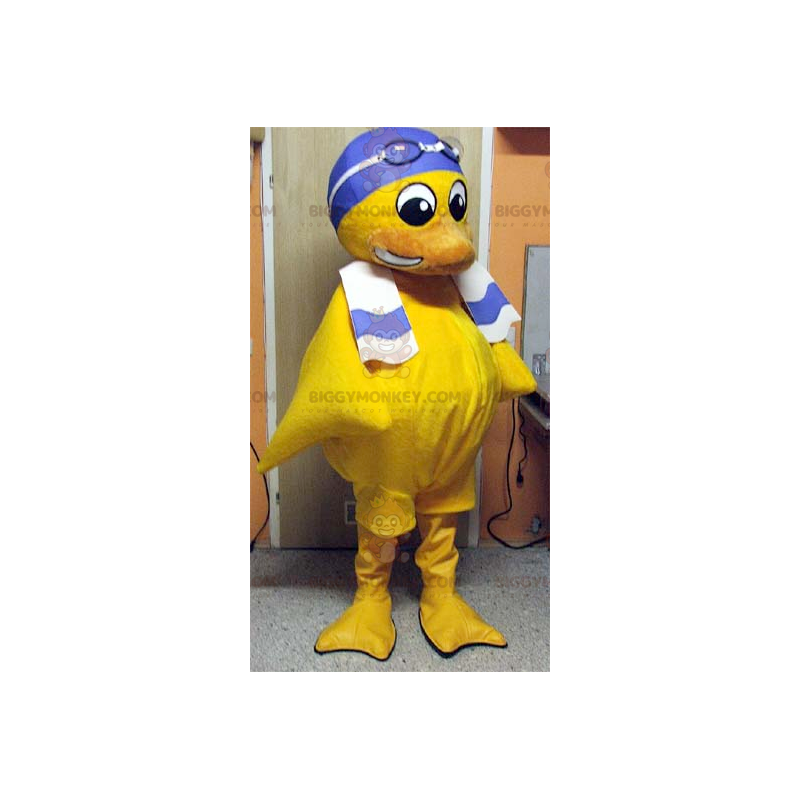 Yellow Chick BIGGYMONKEY™ Mascot Costume With Swim Cap -