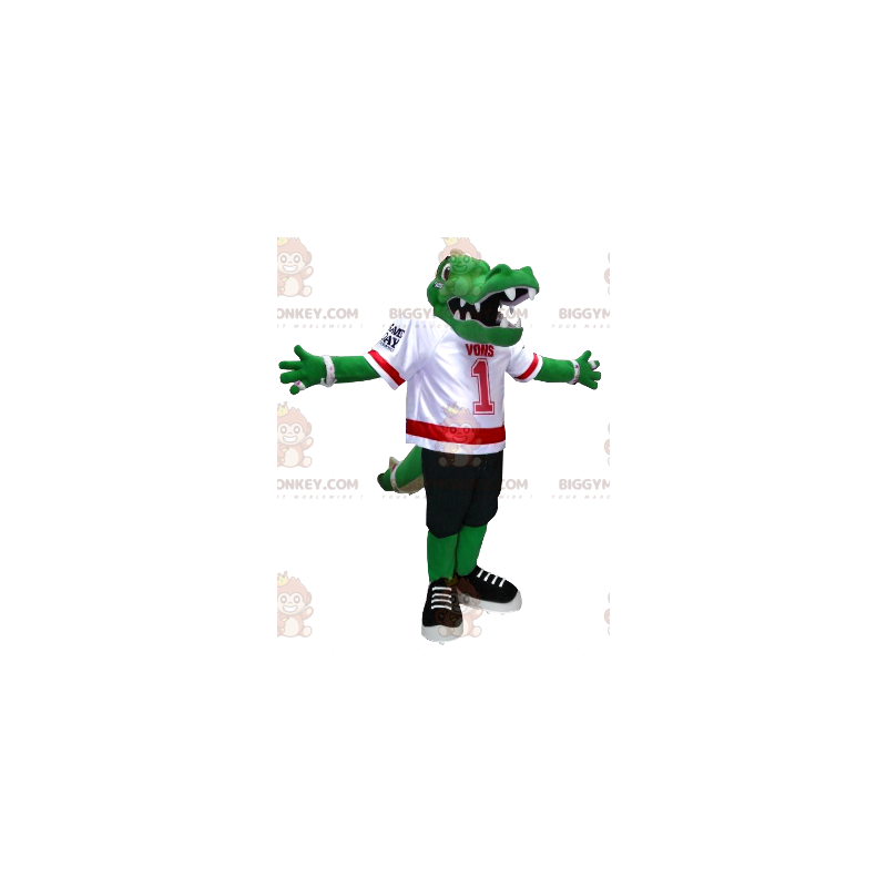 Green Crocodile BIGGYMONKEY™ Mascot Costume In American