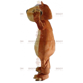 Costume da mascotte BIGGYMONKEY™ dell'orso marrone e beige