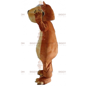 Costume de mascotte BIGGYMONKEY™ d'ours marron et beige très