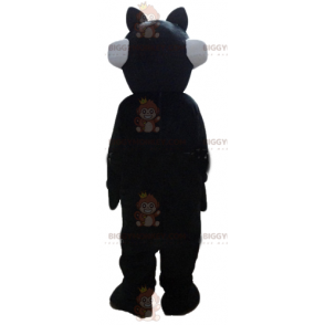 Fierce Looking White And Black Wolf BIGGYMONKEY™ Mascot Costume