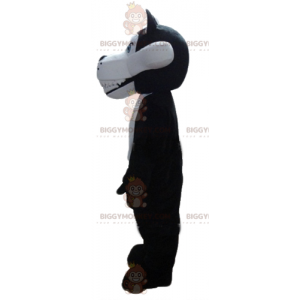 Disfraz de mascota BIGGYMONKEY™ de lobo blanco y negro de