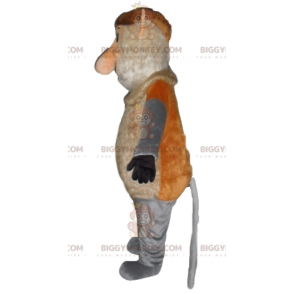 Costume de mascotte BIGGYMONKEY™ de singe de gnome marron rose