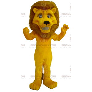 Big Mane Yellow Lion BIGGYMONKEY™ Mascot Costume –