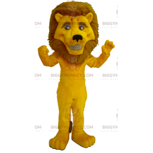 Στολή μασκότ Big Mane Yellow Lion BIGGYMONKEY™ - Biggymonkey.com