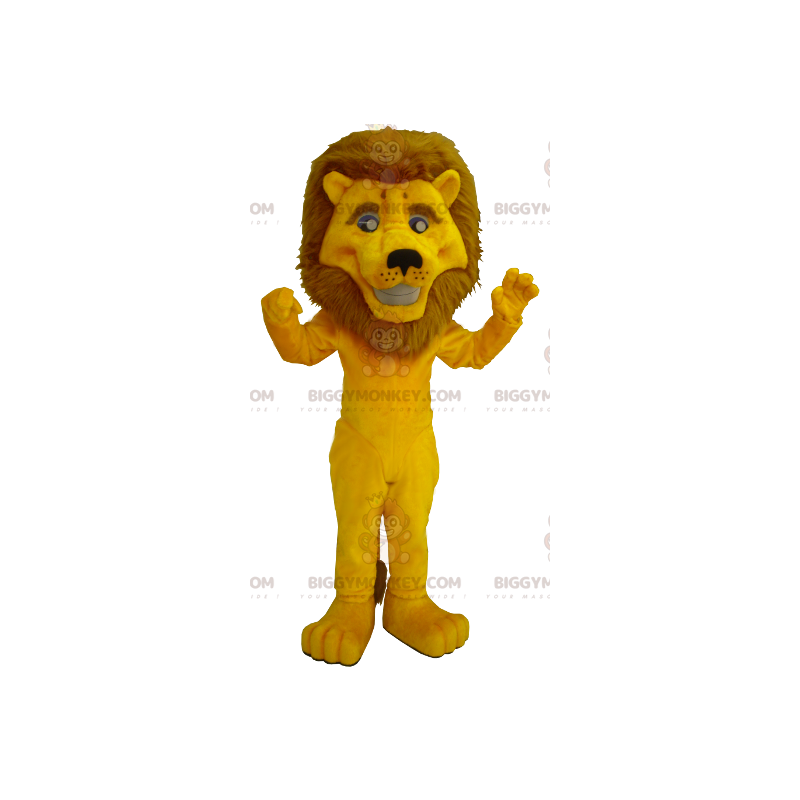 Fantasia de mascote Big Mane Leão Amarelo BIGGYMONKEY™ –