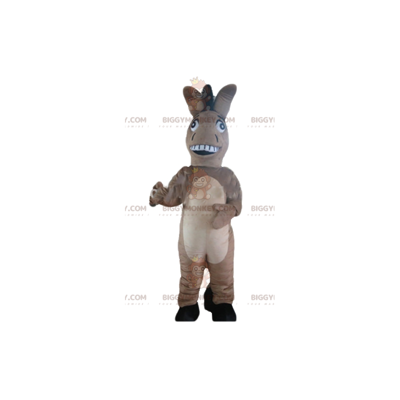Cute and Quirky Brown and Beige Foal Donkey BIGGYMONKEY™ Mascot
