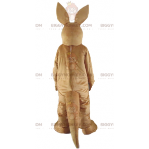 BIGGYMONKEY™ Ruskea-valkoinen Kangaroo Rabbit -maskottiasu -