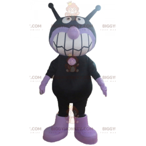 Costume de mascotte BIGGYMONKEY™ de chat noir et violet de