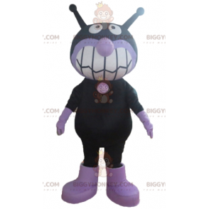 Alien Fly Black and Purple Cat BIGGYMONKEY™ maskotkostume -