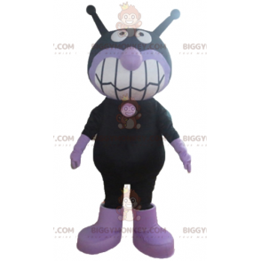 Costume de mascotte BIGGYMONKEY™ de chat noir et violet de