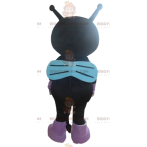 Costume de mascotte BIGGYMONKEY™ de chat noir et violet de