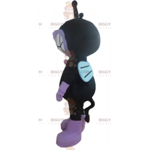 Στολή μασκότ της Alien Fly Black and Purple Cat BIGGYMONKEY™ -