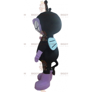 Costume da mascotte Alien Fly Black e Purple Cat BIGGYMONKEY™ -