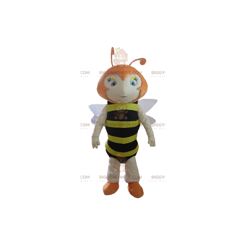 Costume de mascotte BIGGYMONKEY™ d'abeille rousse rayée de noir