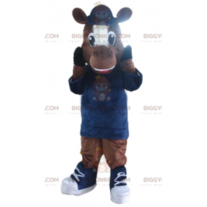 Brown and White Colt Horse BIGGYMONKEY™ Mascot Costume -