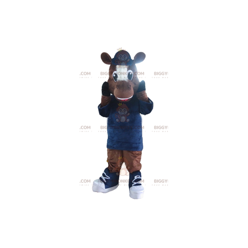 Brown and White Colt Horse BIGGYMONKEY™ Mascot Costume –