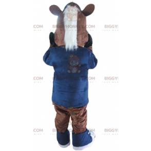 Braun-weißes Colt Horse BIGGYMONKEY™ Maskottchen-Kostüm -