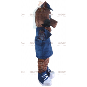 Brun og hvid Colt Horse BIGGYMONKEY™ maskot kostume -