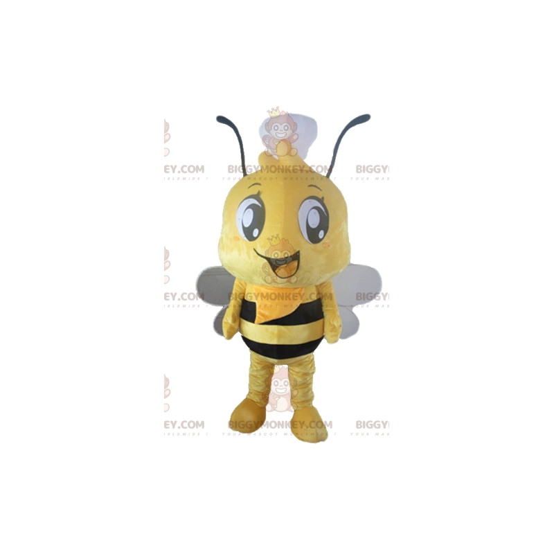 Costume de mascotte BIGGYMONKEY™ d'abeille jaune et noire avec