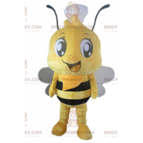 Costume de mascotte BIGGYMONKEY™ d'abeille jaune et noire avec