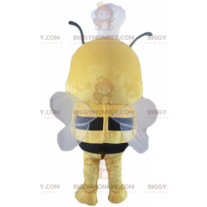 Costume de mascotte BIGGYMONKEY™ d'abeille jaune et noire avec