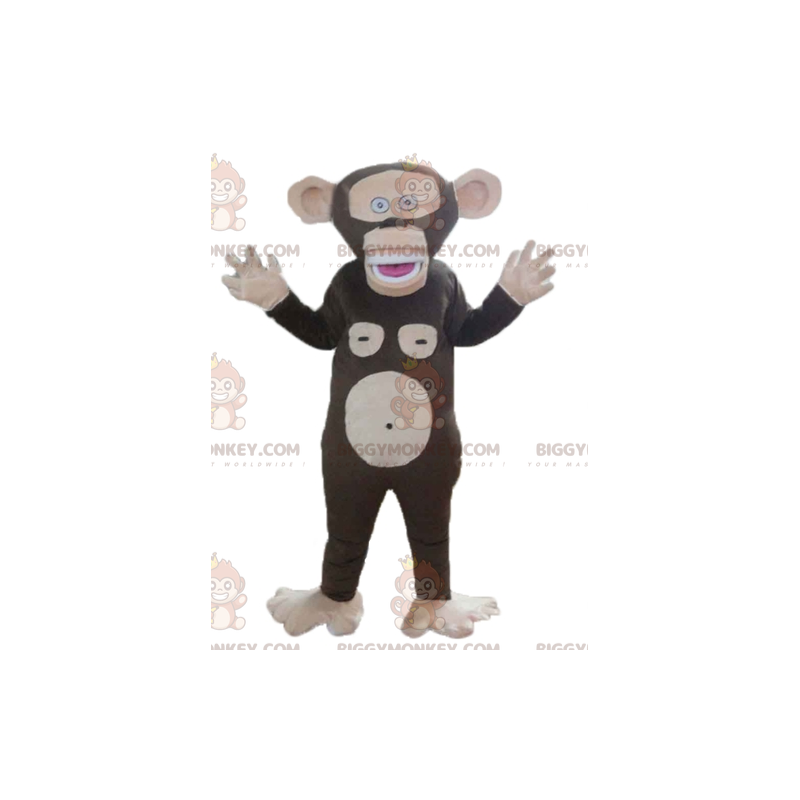 Very Funny Brown and Pink Monkey BIGGYMONKEY™ Mascot Costume -