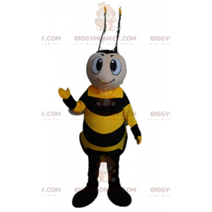 Costume da mascotte BIGGYMONKEY™ ape gialla e nera sorridente -